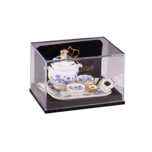MINIATURE DOLLHOUSE 1:12 SCALE REUTTER BLUE SOUP SET - 1.643/5 - Picture 1 of 4