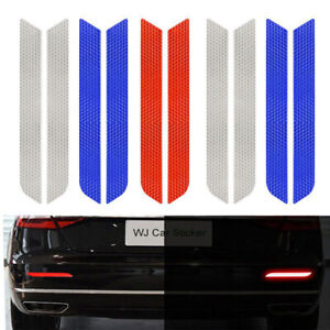 2x/Set Reflective Warning Strip Tape Car Bumper Reflector Stickers Decals Safey