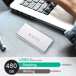 480G USB3.0 Protable Hard Drive SSD Solid State SATA External Hard Disk Laptop - Picture 1 of 10