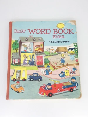 Richard Scarry Best Word Book Ever Children Book Vintage Hardcover Illustrated - Image 1 of 4