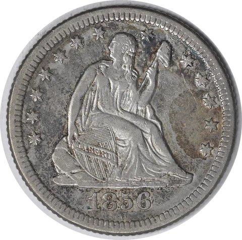 1856-O Liberty Seated Quarter VF Uncertified #1056 Cover