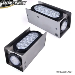 Luz trasera con luz marcadora de 6" OVALADA y 2" apta para remolque camión caja de carcasa de acero LED - Imagen 1 de 12