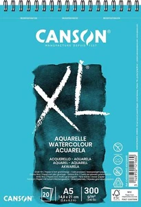 XL Watercolour 300gsm A5 Paper, Cold Pressed, Spiral Pad Short Side, - Picture 1 of 5