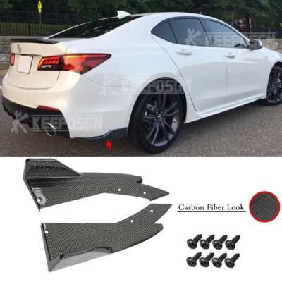Spoiler divisor difusor de para-choque traseiro de carbono para Acura TLX 2015-2023/ILX 13-22 - Imagem 1 de 4