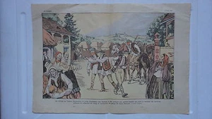 COMPOSITION DESSIN DE GRAND AIGLE TISILESTI ROUMANIE  ATTAQUE DES BANDITS 1935 - Picture 1 of 1