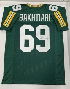 Camiseta deportiva verde Packers All Pro firmada por David Bakhtiari réplica personalizada AUTA - Imagen 1 de 2