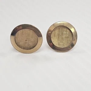 Vintage Destino Kreis Strukturiert Manschettenknöpfe Goldfarben V20 12k G.F. - Bild 1 von 4