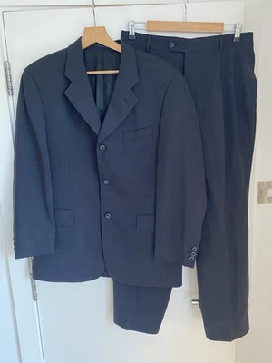 Pierre Cardin Mens Dark Charcoal Grey Wool Suit 40” Chest Trousers W32 L28 - Image 1 of 4