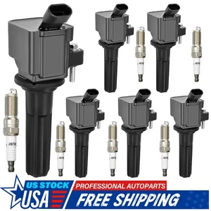6X OEM Ignition Coils & Iridium Spark Plugs For Chevy Trailblazer GMC 4.2L UF497 - Picture 1 of 10