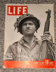 Life Magazine August 14, 1944 In Normandy - Picture 1 of 9
