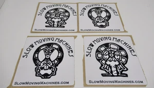 Slow Moving Machines LOT Of Four (4)Promotion Stickers - Picture 1 of 3