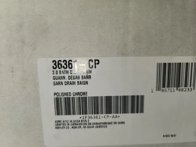 Kohler Volute Bath Drain Trim 36361-CP - Image 1 of 3