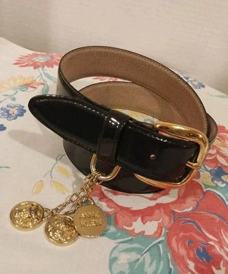 Cinturón Anne Klein para Oroton charol latón hebilla dijes mediano 18501 Foto 1 de 4