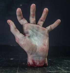 Pose-able Silicone Severed Hand - Male Left - Display Prop Halloween Decoration - Picture 1 of 7