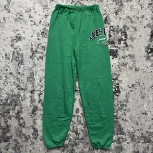 New York Jets NFL Vintage 90s Logo 7 Sweatpants Joggers Size Medium - Picture 1 of 6