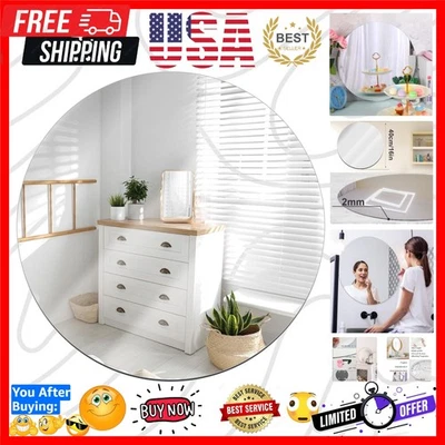 Espejo redondo, espejo de pared redondo de 16 pulgadas sin niebla irrompible círculo de baño... Foto 1 de 4