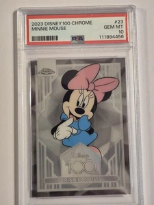 Minnie Mouse 2023 Topps Chrome Disney 100 Years Of Wonder Base #23 PSA 10 GEM - Picture 1 of 6