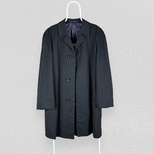 Jackson The Tailor Navy Overcoat Covert Venetian Made in England Mens UK 42 EU52 - Picture 1 of 6