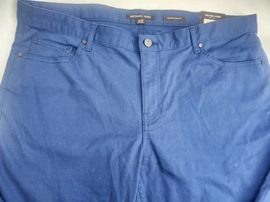 Michael Kors Men's Blue Khaki Parker Slim Fit Pants Size 38x30 NWT$79.50 - Picture 1 of 5