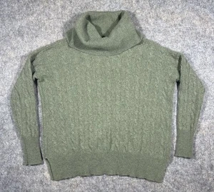 Polo Ralph Lauren Cable Knit Cowl Neck Sweater Women’s Small Green Wool Cashmere - Picture 1 of 6