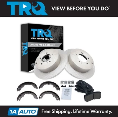 TRQ Rear Brake Pad & Rotor Kit Fits 2009-2014 Mitsubishi Lancer 11-12 Outlander Foto 1 de 4