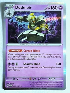 Dusknoir 037/131 Prismatic Evolutions Holo Pokémon Raro - Imagen 1 de 2
