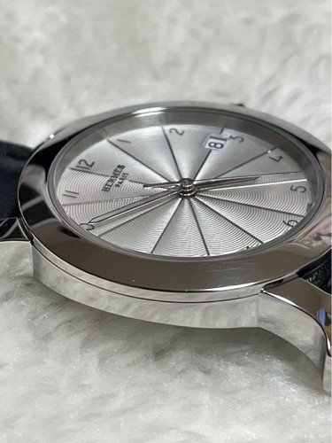 HERMÈS Orologio Hermes H Ronde HR1.510 Acciaio Pelle Quarzo Data Analogico Uomo