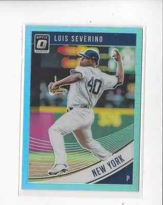 2018 Donruss Optic Carolina Blue Prizm #117 Luis Severino Yankees /50  - Image 1 of 2