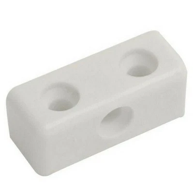 50 x WHITE MODESTY MOD BLOCK,  KITCHEN CABINET,  CUPBOARD FIXING JOINT CONNECTOR - Image 1 of 3