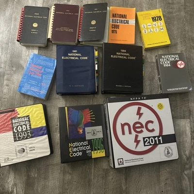 Vintage national electrical code Set Of 12 1968-2011 First Ed Binders Variety - Image 1 of 4
