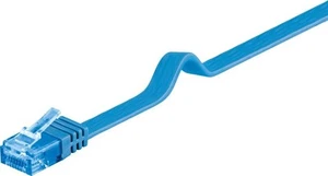 Câble réseau CAT 6a câble plat ; CAT FLAT 6a-0300 U/UTP BLEU 3m - Photo 1/6