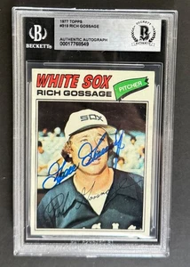 1977 Topps Rich Goose Gossage #319 Chicago White Sox Signed/Beckett authenicated - Bild 1 von 2