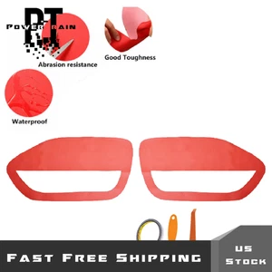 Fit for 2005-2009 Ford Mustang 2pcs RED Leather Door Panel Insert Cards Cover - Picture 1 of 5