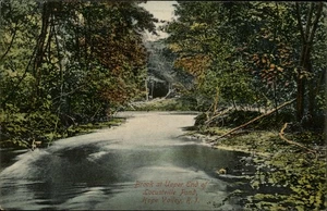 Hope Valley,RI Brook at Upper End of Locustville Pond 1909 Rhode Island Postcard - Picture 1 of 2