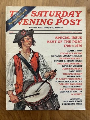 SATURDAY EVENING POST Special Issue Bicentennial Best 1728 1976 Norman Rockwell - Image 1 of 3