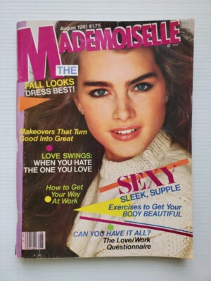 1981 Mademoiselle magazine BROOKE SHIELDS Nancy DeWeir Mel Brooks NO LABEL RARE Foto 1 de 4