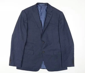 Marks and Spencer Mens Blue Wool Jacket Blazer Size 44 Regular - Picture 1 of 10