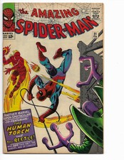 AMAZING SPIDER-MAN 21 - QUALIFIED VG+ 4.5 - 2ND APPEARANCE OF THE BEETLE (1965)