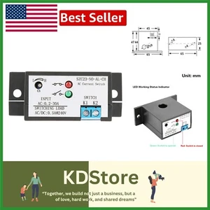 LED Indicated Current Sensing Relay, 240V 30A, Normally Open & Closed, IP30 - Picture 1 of 11