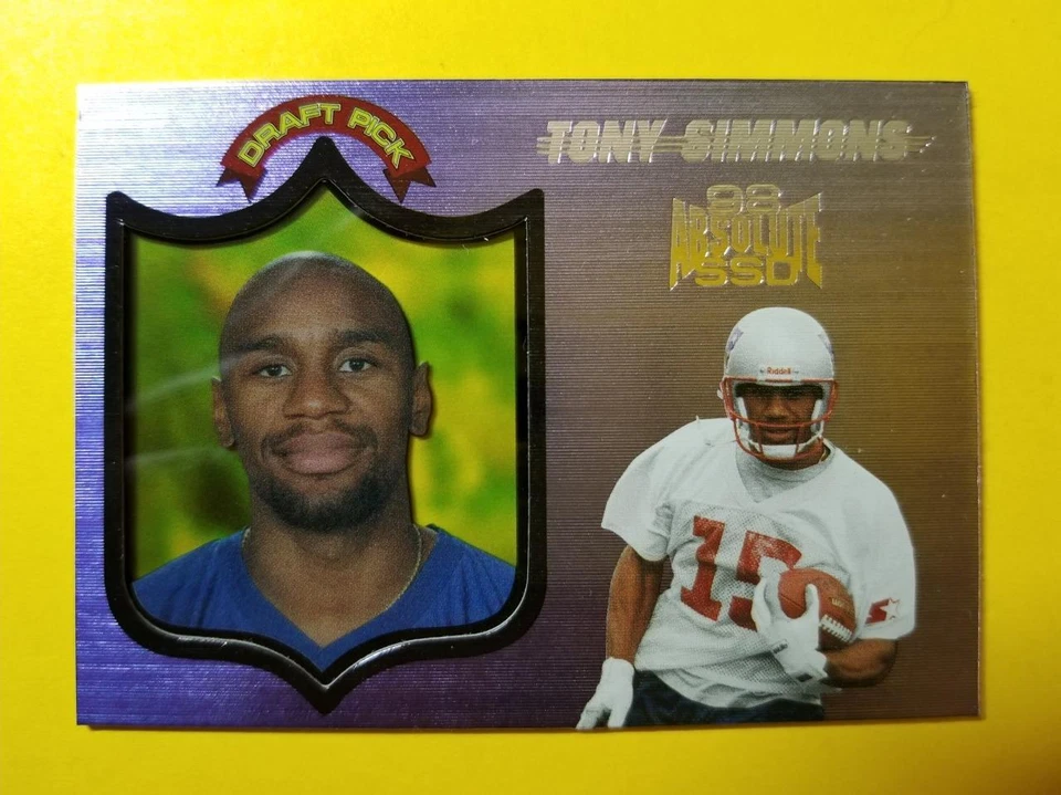 TONY SIMMONS - HOBBY RC ROOKIE #46 PATRIOTS - WISCONSIN - 1998 ABSOLUTE SSD - Image 1 of 1