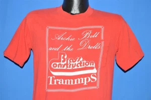 vintage 70s ARCHIE BELL & THE DRELLS BASS CONSTRUCTION TRAMMPS POCKET t-shirt M - Picture 1 of 5