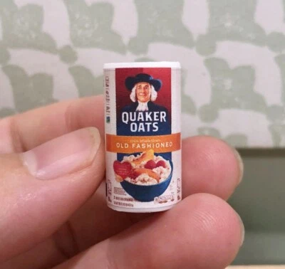 1:12 Dollhouse Miniature Quaker Oats Oatmeal Dollhouse Food Active