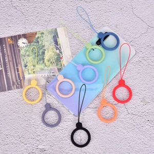 Finger Ring Anti-lost Universal Phone Short Lanyard Silicone Pendant Ring St-JU - Zdjęcie 1 z 15