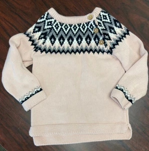 Little James Pink Girls Small 5T Quarter Zip Pullover Sweater - Picture 1 of 5