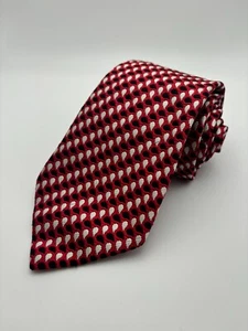 Brioni Mens Silk Neck Tie Red Paisley 58L 3.75W Made in Italy - Picture 1 of 6