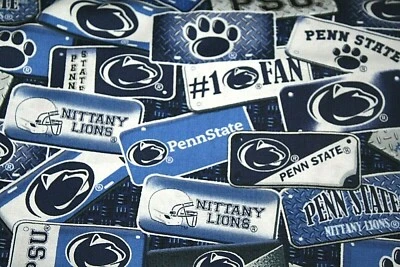Penn State Logo Fabric Cotton Material for Face Mask 1/2 yard 18" x 42"  NCAA ) - Image 1 of 2