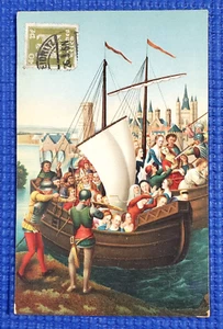 Hans Memling Bruges The Massacre of Companions of St Ursule Flemish Old Postcard - Picture 1 of 2