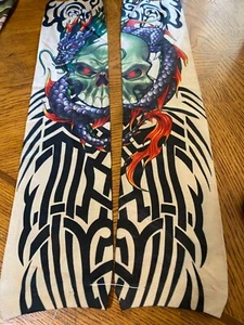 Tatoo Sleeves 1 pair Multicolor Snakes & Skulls 16" L x 3 1/2" W NWOT - Picture 1 of 1