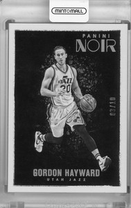 2015-16 Panini Noir Utah Jazz Gordon Hayward Base Black/White Platinum 03/10