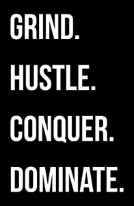 Grind Hustle Conquer Dominate Poster - Motivationsdekor (24 x 36 Zoll) - Bild 1 von 2